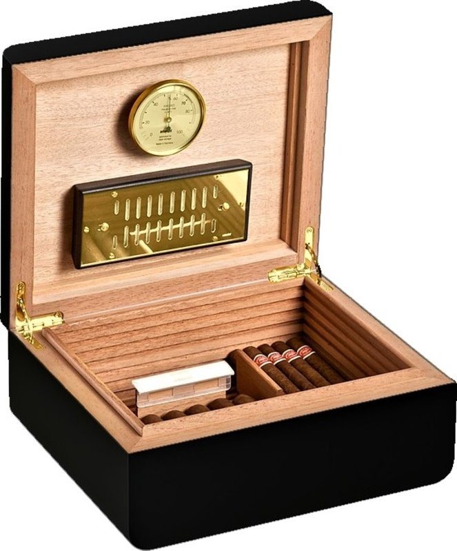 adorini Zigarren Humidor Carrara M schwarz Deluxe