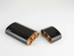 Siglo wooden case ebony Corona for 3 cigars