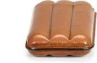 Martin Wess 491 Zigarrenetui für 3 Robustos Ziegenleder Havanna Foto 3