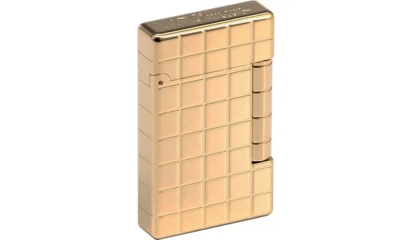 S.T Dupont Briquet Initial Quadrillage Finition Bronze Dore