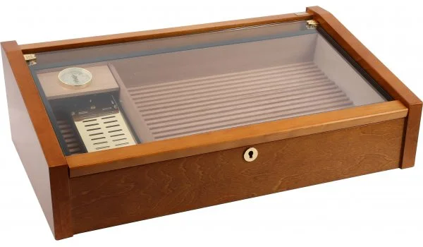 Vega (mahagoni) - Deluxe Glasdeckel Humidor