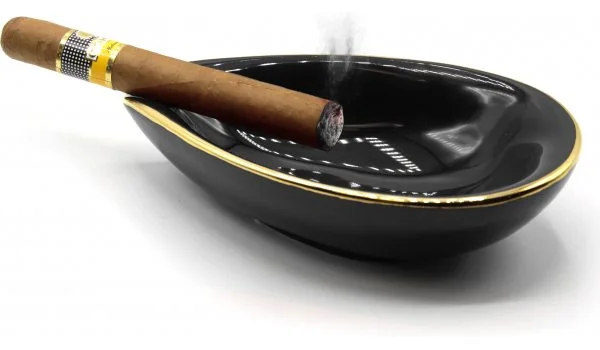 adorini Zigarrenaschenbecher Keramik schwarz