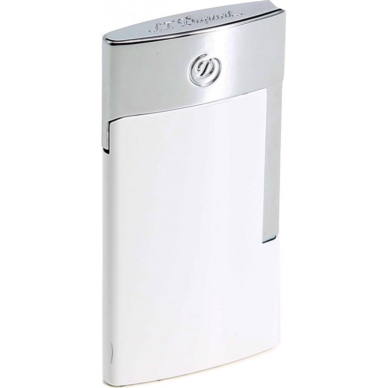 Neu st Dupont E Slim Elektrisch Wiederaufladbar Feuerzeug Weiß & Chrom 