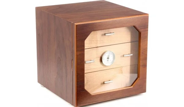 adorini Humidor Chianti M Deluxe Walnuss Schubladen mit Holzfront