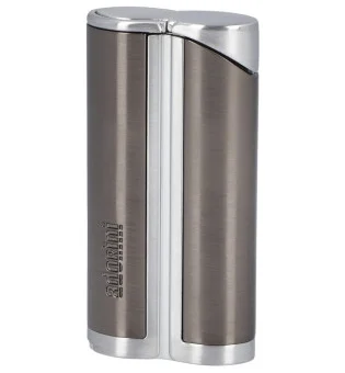 adorini Curve Jetfeuerzeug Einflammig Gunmetal inkl. Cigar Punch