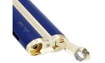 adorini Curve Jetfeuerzeug Einflammig Blau / Gelbgold inkl. Zigarrenbohrer Foto 2
