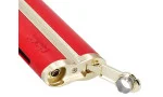 adorini Curve Jetfeuerzeug Einiflammig Rot / Gold inkl. Zigarrenbohrer Foto 2