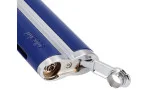 adorini Curve Jetfeuerzeug Einflammig Blau / Silber inkl. Zigarrenbohrer Foto 2