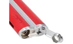 adorini Single Jet Curve Lighter Red / Satin Silver incl. Cigar Punch Foto 2