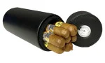 BigSmoke Leder Zigarrenreisetasche Tube Zedernholz gefüttert inkl. Hygrometer Foto 2