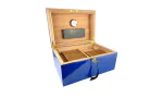 Zigarren Humidor Blau mit kubanischer Flagge für 100 Zigarren Foto 5
