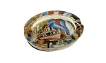 Zigarrenascher Glas oval mit Cuba Design 2 Ablagen Foto 4