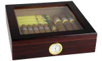 BigSmoke Humidor braun mit Glasscheibe