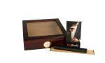 BigSmoke Humidor braun mit Glasscheibe Foto 2