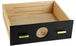Schublade für adorini Humidor Chianti medium schwarz mit Hygrometer Loch Foto 6