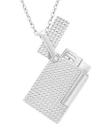 S.T. Dupont Halskette Feuerzeug Silber K27066CH