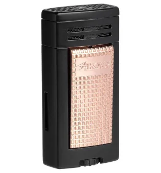 Xikar Feuerzeug Ion Doppelflamme schwarz rosegold XI-607BKRS
