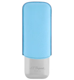 S.T. Dupont Zigarrenetui für 2 Zigarren Türkis Chrom 183264