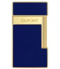S.T. Dupont Slimmy Feuerzeug Naturlack Blau Gold 028225