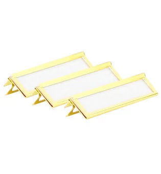adorini Label Clips Metall gold Packung von 3 Stück