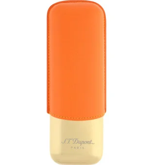 S.T. Dupont Zigarrenetui für 2 Zigarren orange/gold 183256