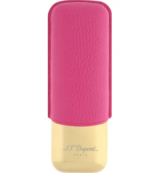 S.T. Dupont Zigarrenetui für 2 Zigarren pink/gold 183245