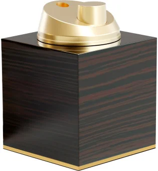 adorini Tischfeuerzeug Hochglanz Ebenholz Gold