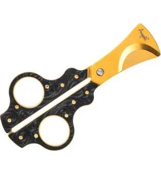 Angelo Zigarrenschere High End Metall schwarz und Gold