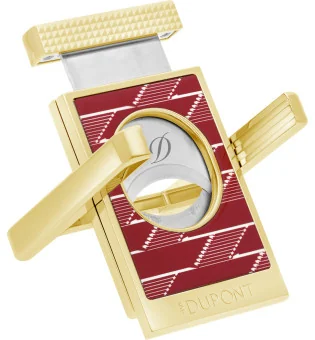 S.T. Dupont Zigarrenabschneider und Ablage Monogram 1872 Bordeaux Rot 003478