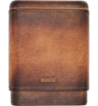 adorini Zigarrenetui Vintage Echt Leder 3-5 Zigarren braun