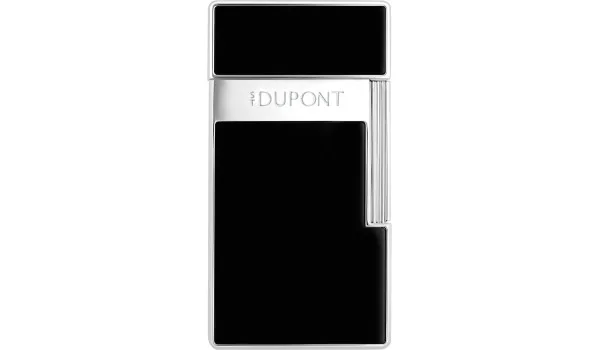 S.T. Dupont Biggy Feuerzeug Naturlack Schwarz Chrom 025221