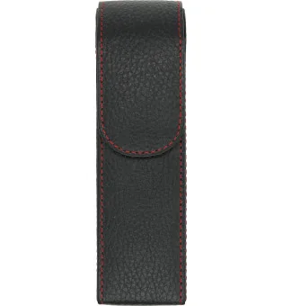 adorini Taschen Zigarrenetui  Echt Leder 2 Zigarren schwarz mit Tasche für Schneider oder Feuerzeug