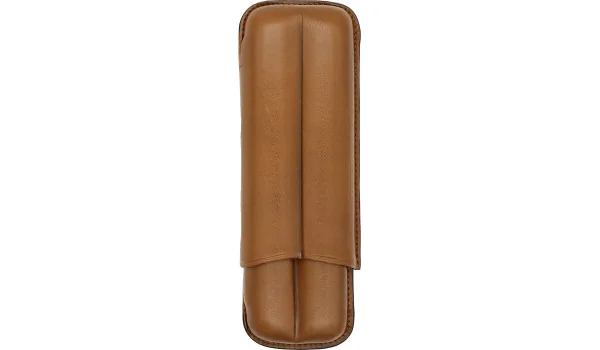 Martin Wess 490 Zigarrenetui für 2 Robustos Ziegenleder Havanna Foto 6