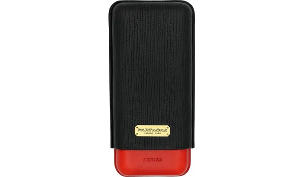 Partagas 3er Zigarren Lederetui Schwarz Rot Foto 2