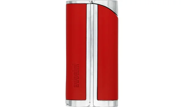 adorini Single Jet Curve Lighter Red / Satin Silver incl. Cigar Punch Foto 5