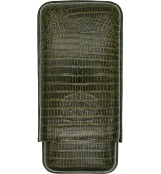 Hoyo de Monterrey Zigarrenetui Leder grün für 3 Zigarren