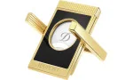 S.T. Dupont Doppelklingencutter mit Zigarrenständer Schwarz Gold 003553 Foto 2