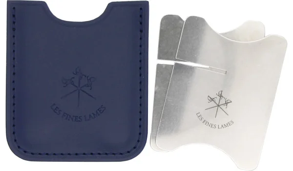Les Fines Lames Zigarrenbank mit Lederetui Petrol blau
