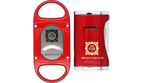 Xikar Romeo y Julieta Zigarrenabschneider und Feuerzeug Set Linea De Oro