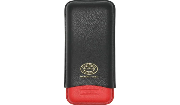 Partagas Serie Lederetui schwarz und rot mit goldenem Logo
