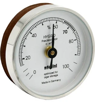 adorini Hygrometer silber mit Dichtungsband