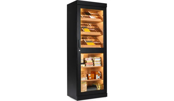 adorini Roma Humidorschrank schwarz mit elektronischem Befeuchtungssystem Foto 5
