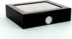 Glasdeckelhumidor schwarz